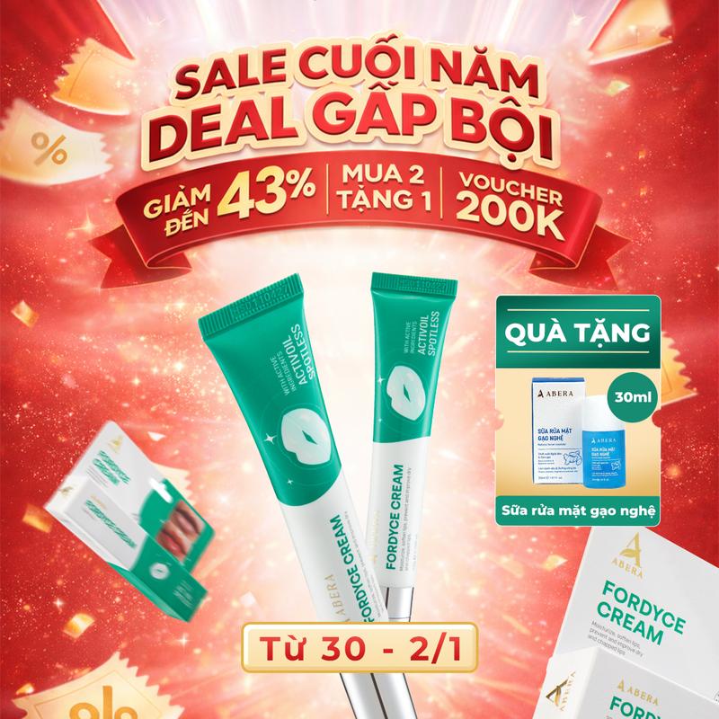 MỚI Kem Môi Abera Fordyce - Hỗ trợ Giảm Mụn Hạt Liti Thâm Môi Dưỡng Ẩm Môi Giúp môi đỏ hồng Son Skincare tay da chet moi son duong
