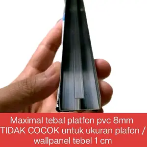 [1 Meter ] Rell Almunium 2 Jalur /Rel etalase Rell kolong Dapur