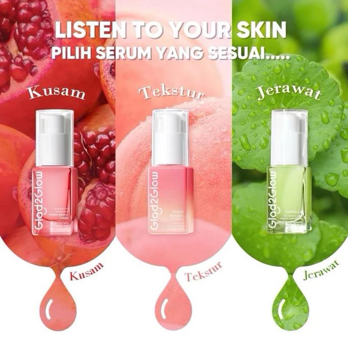 Glad2glow peach retinol serum-glad2glow pomegrante serum-glad2glow yuja serum - serum glad2glow 2