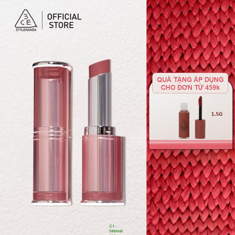 [MUA 2 TẶNG 1 SON MINI] Son Thỏi 3CE STYLENANDA Blur Matte Lipstick Mờ Ảo Cosmetic Trang Điểm