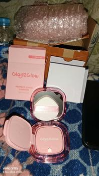 Product Review of 【Hot】Glad2Glow Perfect cover cushion dengan kandungan skincare mencegah kekusaman dan kulit kering sepanjang hari G2G Concealer Foundation Wajah Extract Mencerahkan Lasting Compact from 𝓐**🌻 3