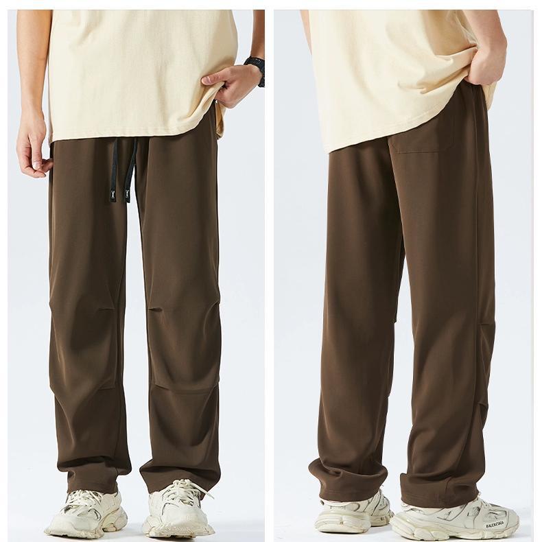 Celana Panjang Unisex Saku Ritsleting Cepat Kering TENCEL Fabric Keren Bernapas Elastisitas