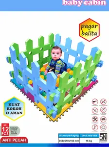 Pagar Balita Spon Eva Fujima Baby Cabin untuk pembatas area bermain