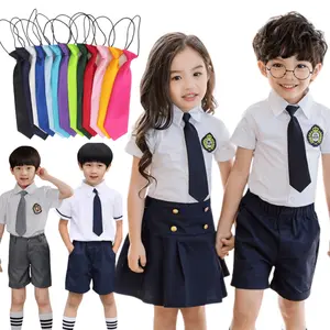 Dasi Anak Polos Satin Kilap Tie Kids Rainbow Ready Banyak Warna