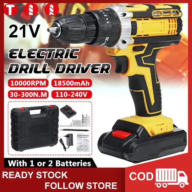 Mesin Bor Baterai 298Vf Bor Cas 2baterai Promo Tanpa Kabel Bor Listrik Murah Bor Impact Drill