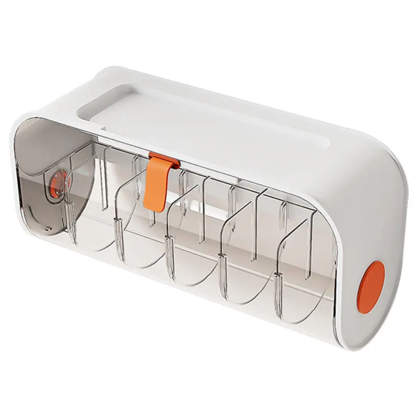 Hộp Đựng Đồ Lót Gắn Tường, Hộp Sắp Xếp Đồ Lót, Quần Lót, Tất, 6 Ô, Tủ Quần Áo Trong Suốt, Hộp Đựng Đồ Có Thể Tháo Rời