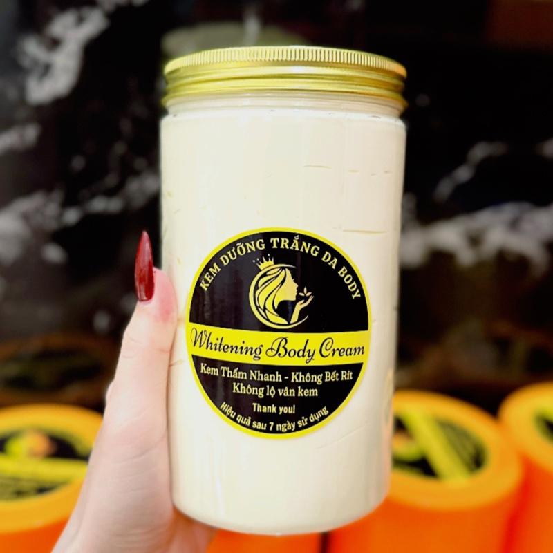 Whitening Body Cream Kem Dưỡng Trắng Da Body Siêu Kích Trắng Phiên Bản Nâng Cấp Khử Thâm Da Chai Lì Da Khó Lên Tone Hủ 1kg