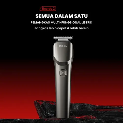 ENCHEN - BEARDO 2 Alat Cukur Rambut Jenggot Elektrik Smart Trimmer Electric Shaver Type-C 5W 1200mAh Terdapat 4 Sisir 6