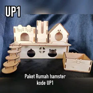 Paket rumah hamster kode Up1, rumah hamster tingkat lucu, rumah hamster lucu, rumah hamster paket