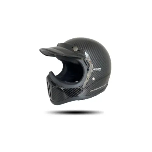 Helm Cakil Pet Motif Carbone Glossy untuk Motor - Motorcycle 1