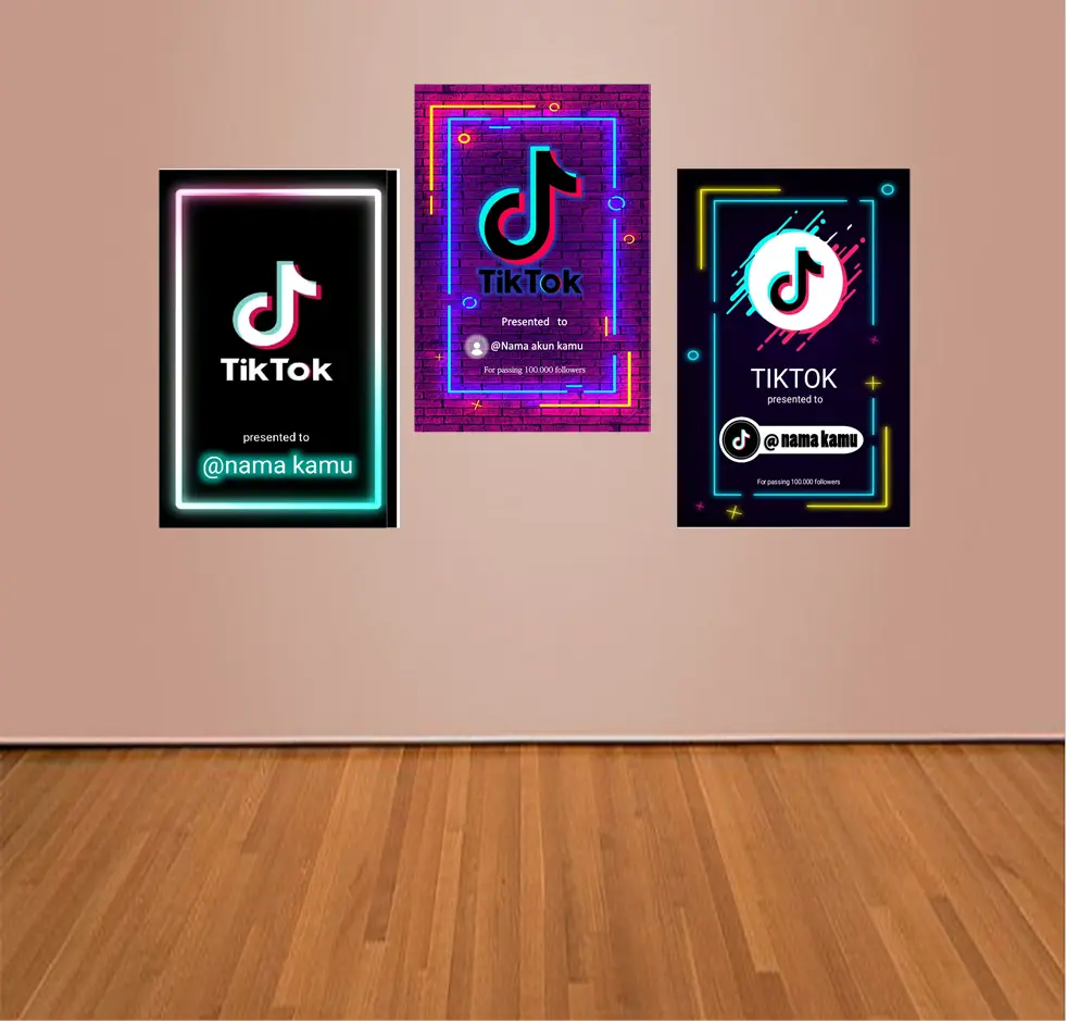 collab poster logo coustoum nama dekorasi dinding kamar seni moder poster & produk cetak