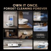 Gambar Dreame D20 Ultra Robot Vacuum Cleaner 13000Pa Smart Carpet Cleaning Auto Adjustment and Mop Lifting 13kPa Penyedot Debu Pet Care Vakum Sapu Pel DuoScrub Mopping | All-in-One PowerDock | 3DAdapt Avoidance - D20 Ultra - White dari HangOn Official Store Kota Tangerang 3 Tokopedia