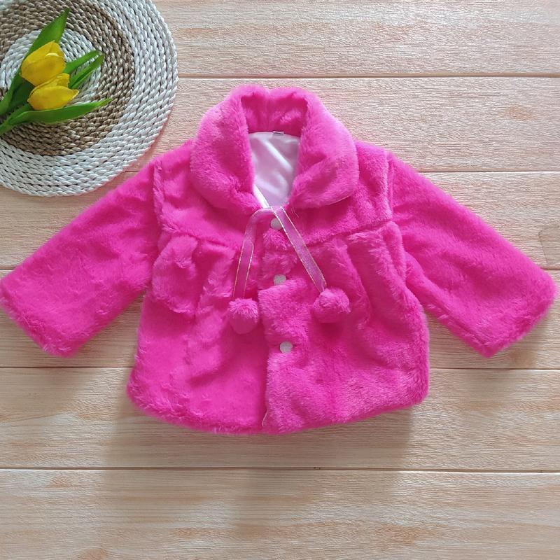Jaket Bayi Bulu Lembut Perempuan Usia 3-6  Bulan - Bahan Berkualitas, Lembut, dan Hangat model korea 0–6 0