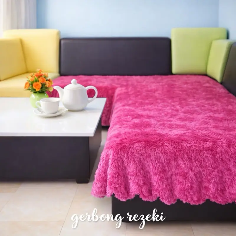 Alas Sarung Kursi Sofa Bulu Rasfur premium