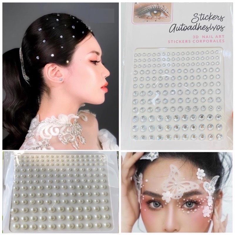 Đá đính tóc có sẵn keo trang điểm makeup đính mặt hoá trang làm nail