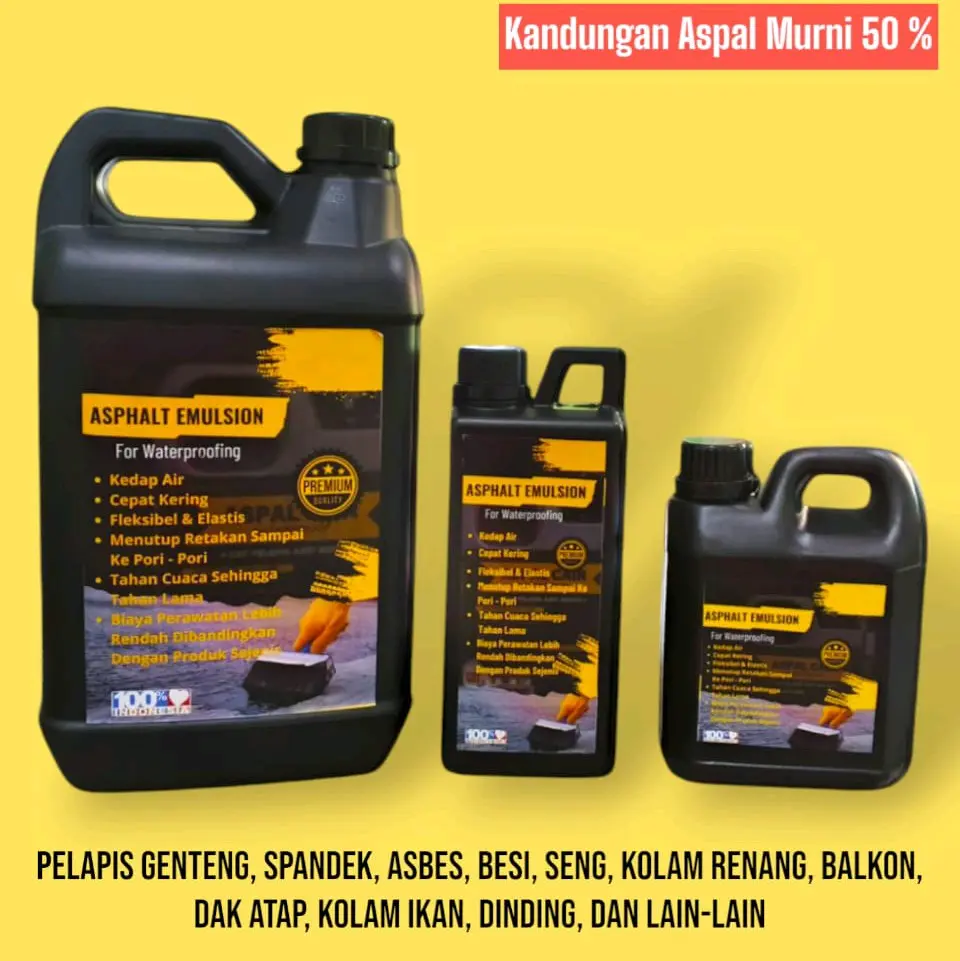 ASPAL CAIR WATERPROOF " PREMIUM QUALITY"  UKURAN 2 KG ( KADAR ASPAL 50 % )