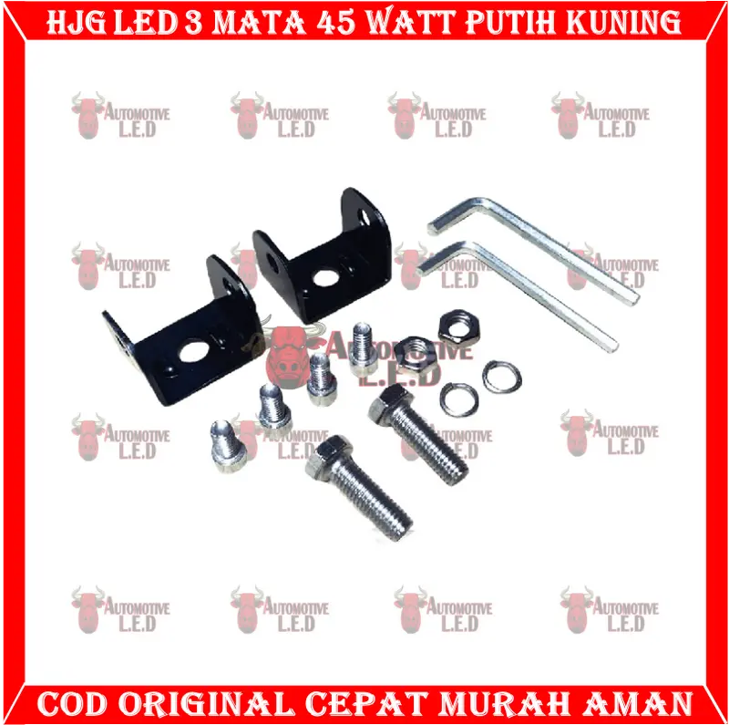 ORIGINAL X-7SEVEN LAMPU TEMBAK TEMBAK LED LASER 3 MATA FOGLAMP LED SUPERBRIGHT 45 WATT | LAMPU FOGLAMP MOBIL MOTOR 3