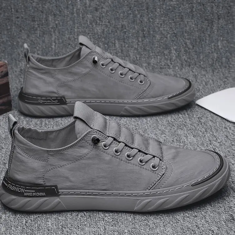 Sepatu Sneakers pria K13 Fashion sepatu keren sepatu terbaru Khaki Coklat Pria Wanita Kekinian Terbaru Sepatu Slop Slip On BISA COD casual karet shoes Kerja sepatu Running Olahraga FREE BOX