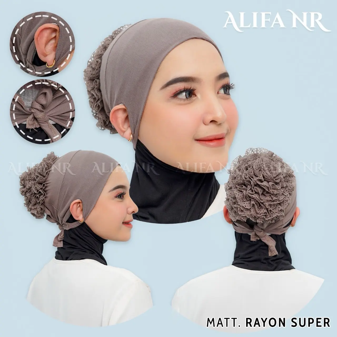 AlifaNr - CIPUT CEPOL TURKY || DALAMAN HIJAB LOBANG TELINGA || INNER BRUKAT CEPOL TURKI RAYON TERBARU
