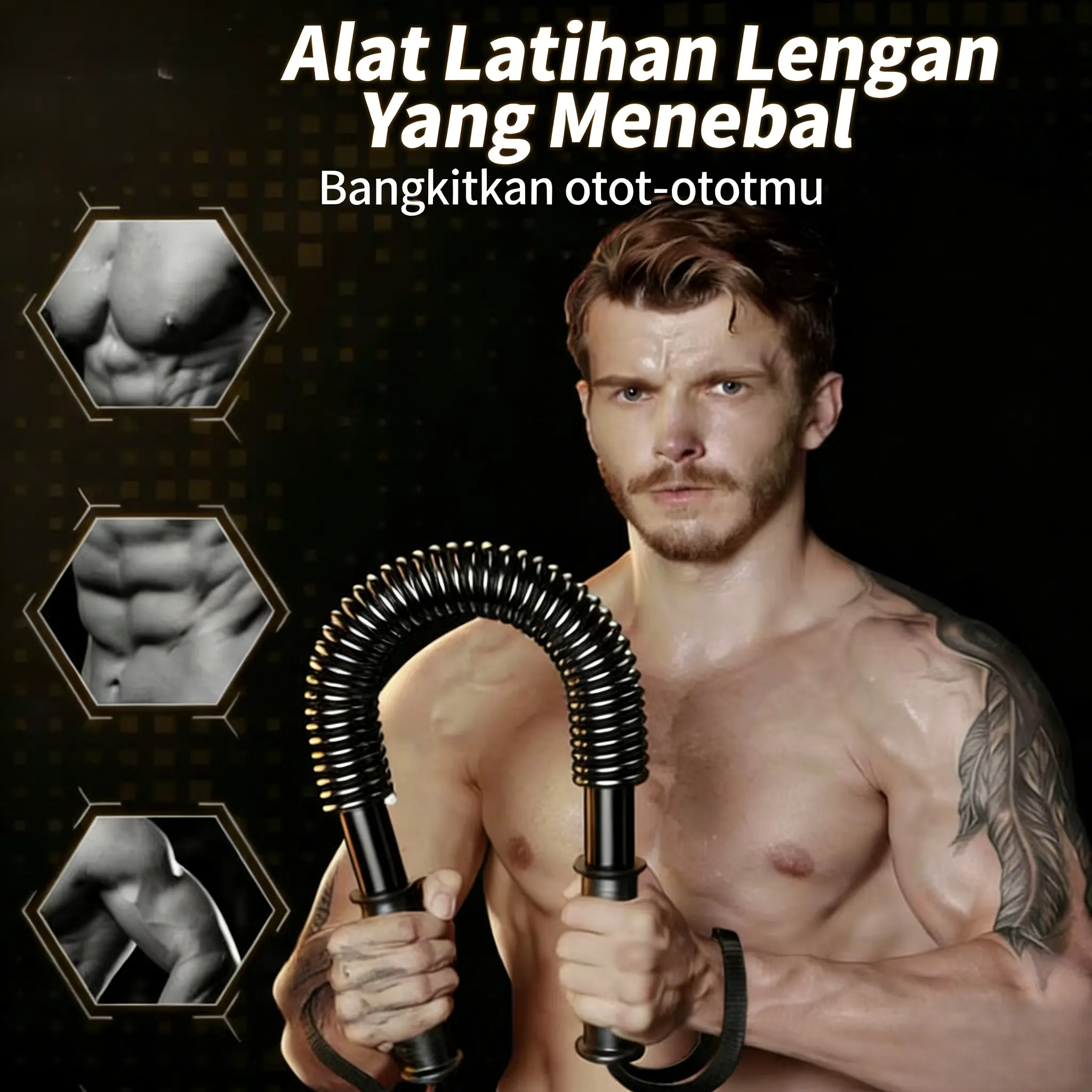Power Twister 20 KG - 60 KG Alat Olahraga Power Bender Untuk Pembentuk Otot Lengan Perut Dan Dada  Alat Fitnes Simpel