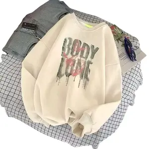 BONE LONE Sweater Oblong Crewneck Oversize Wanita