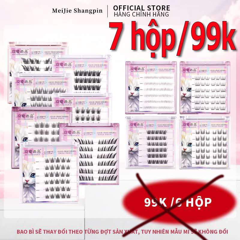 7 hop 99K AOMI-Lông Mi giả tự dính không cần dùng keo Ảnh shop tự chụp - thế hệ mới có thể tái sử dụng nhiều lần bao bì mới cải tiến hơn dáng Nữ Mỹ Phẩm