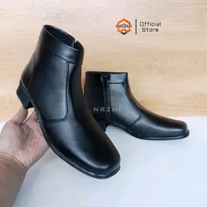 sepatu pdh dinas kerja harian kantoran polwan secawan kowad korwil guru kuliah Hitam hak 3 cm mengkilap formal Heels Shoes Boots