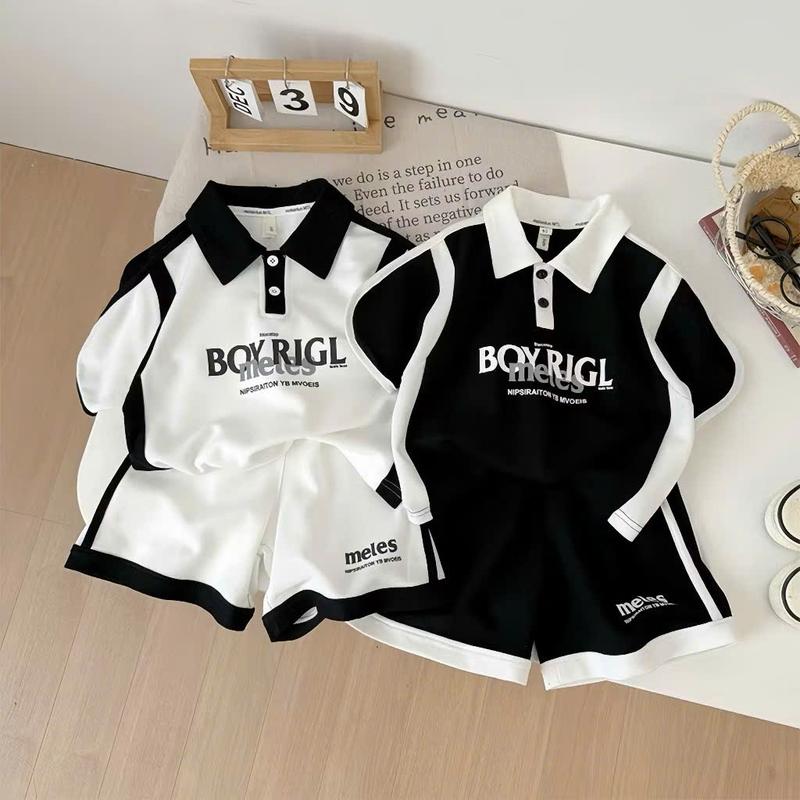 Bộ Quần Áo Cộc Tay Bé Trai Mùa Hè Phong Cách Thể Thao Chất Vải Thun Cao Cấp,Sét Đồ Bé Trai Ngắn Tay