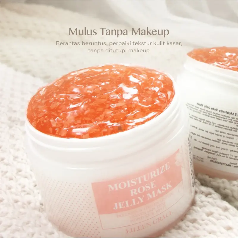 SHARE IN JAR EILEEN GRACE - Moisturize Rose Jelly Mask DEEP CLEANSING JELLY MASK  Mencerahkan Memudarkan Berjerawat Hitam Kering 3