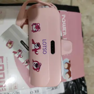 Mini PowerBank 5000mAh PD Fast Charging 2 in 1 Portable Kabel Charger Battery Power Bank Lightning for iPhone Type-C