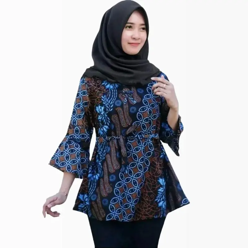 Bisa COD - Baju Batik Wanita Anak Remaja Dewasa Pakaian Atasan Blus Kerja Modern Baju Batik Wanita Terbaru Terlaris Cewek 0