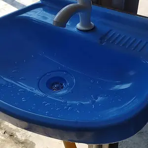 [Areaa Sanitary] Wastafel Cuci Tangan Plastik Fullset Komplit - Langsung Pasang Putih & Biru Kran Air Set (FREE BUBBLE WRAP) TERMURAH!