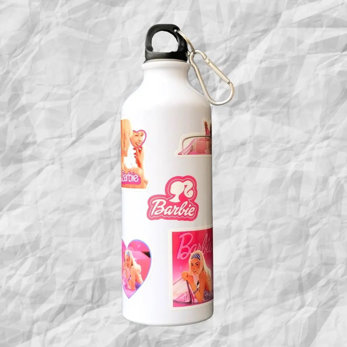 Bottle Bdelloids Barbie/ Botol Alumunium / Botol Alumnium Polos Custom / Botol Minum / Botol lucu Botol Minum Anime /Botol Olahraga Botol Sporty Botol Ringan Botol Minum Custom Botol Minum Stiker Gambar Lucu Kartun Carabiner GantunganKunci tumbler