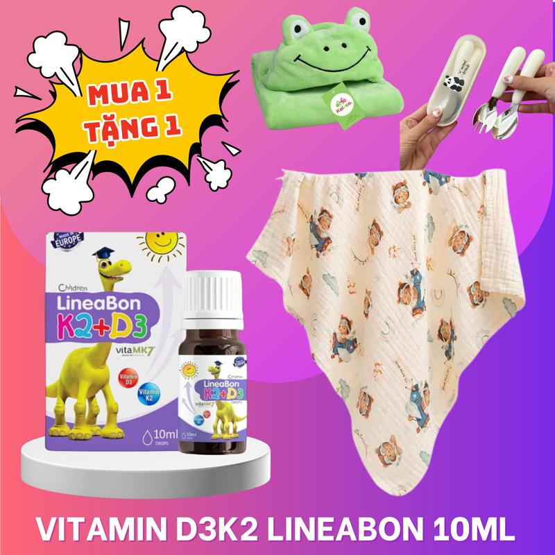 [DATE 9.2026] QUÀ TẶNG HẤP DẪN] Mua 1 Lọ LineaBon Vitamin  D3 K2 10ml - Vitamin tăng chiều cao cho bé chính hãng