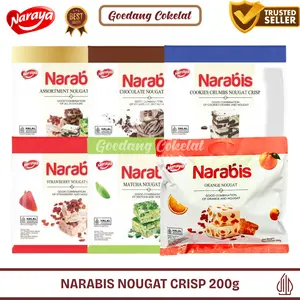 Naraya NARABIS Chocolate Strawberry Matcha Cookies Cream Assortment Nougat Crisp 200g