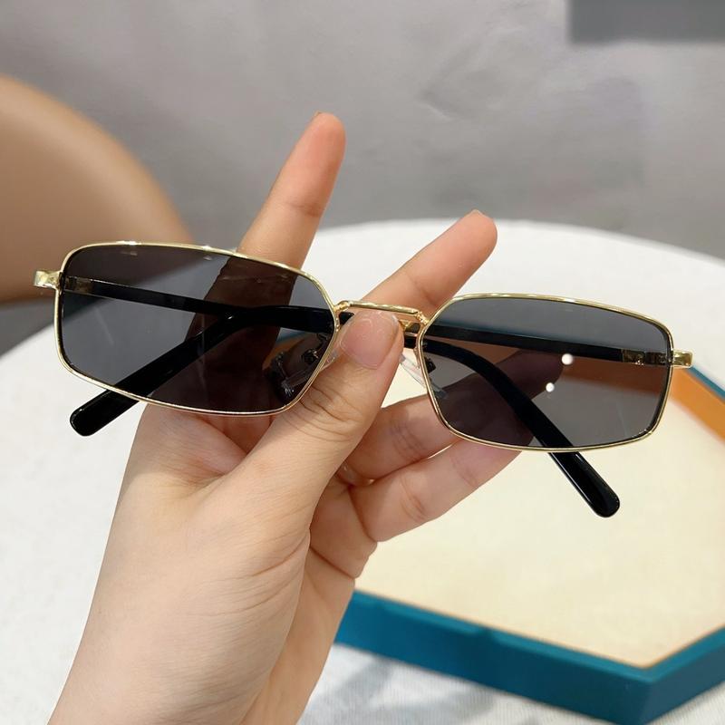 Kính Râm Cổ Điển Gọng Nhỏ Kim Loại, Thời Trang, Phong Cách Âu Mỹ, Cao Cấp, Dành Cho Nam Và Nữ, Thích Hợp Cho Năm 2024
