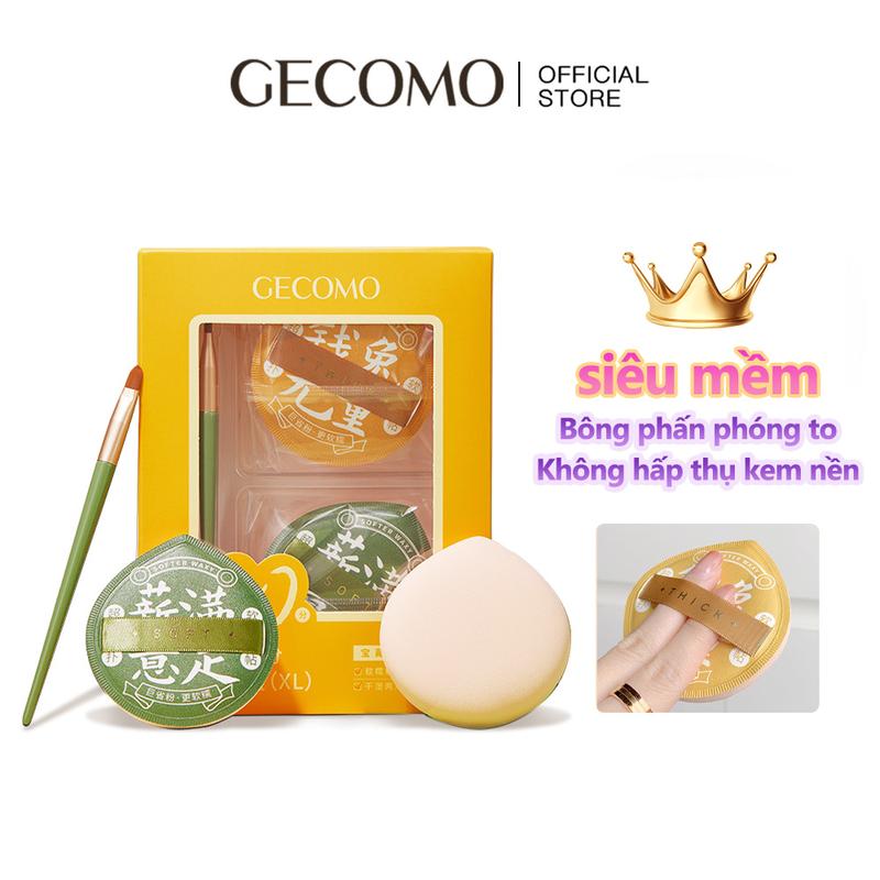  Bông Trang Điểm Marshmallow GECOMO XL Bông Đánh Phấn Mềm Và Bền Hình Giọt Nước Không Hấp Thụ Kem Nền Bông Mút 