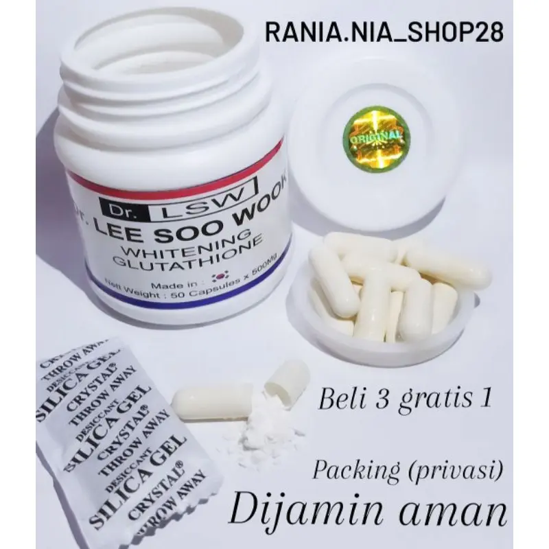 DR. LSW ASLI OBAT PEMUTIH BADAN / TUBUH 100% ORIGINAL DR LSW WHITENING GLUTATHIONE MANJUR TOCKER