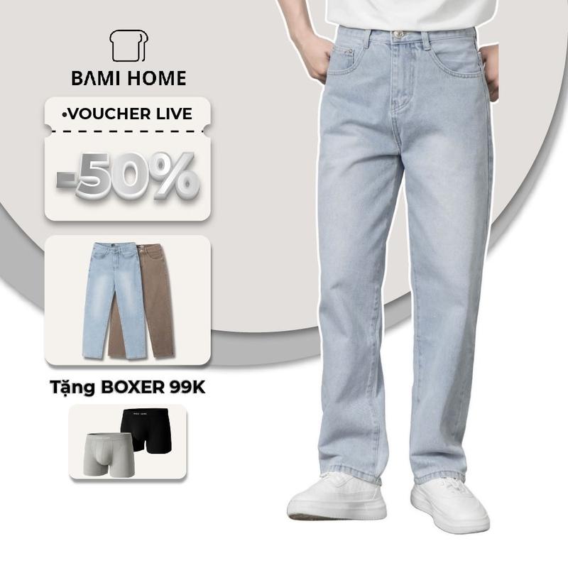 Quần jean nam MAGIC BAMI HOME, quần baggy jean ống suông, chất vải co giãn tôn dáng, dễ phối đồ QJ07