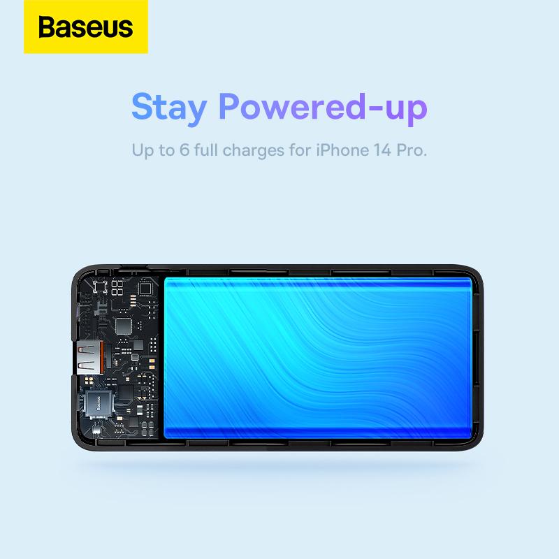 Baseus Airpow Fast Charge Powerbank 10000mAh 20W - White/Black 2