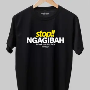 Kaos Tulisan Sunda Stop Ngabibita Baju Distro Jampe Pamake