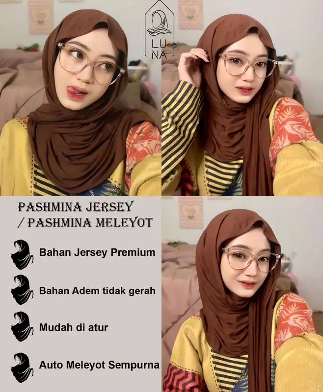 LUNA HIJAB - PASHMINA JERSEY / PASHMINA KAOS / PASHMINA MELEYOT 0
