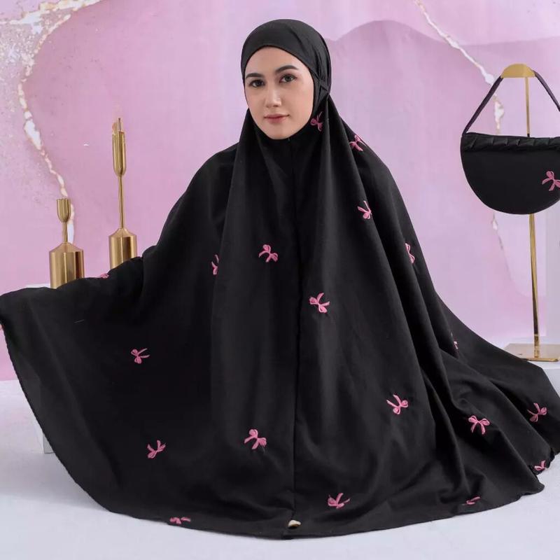 Product Introduction of Mukena Dewasa Wanita Bordir Coquette Pita Katun Premium Terbaru - Mukenah, Muslim Atasan Bawahan Traveling 15