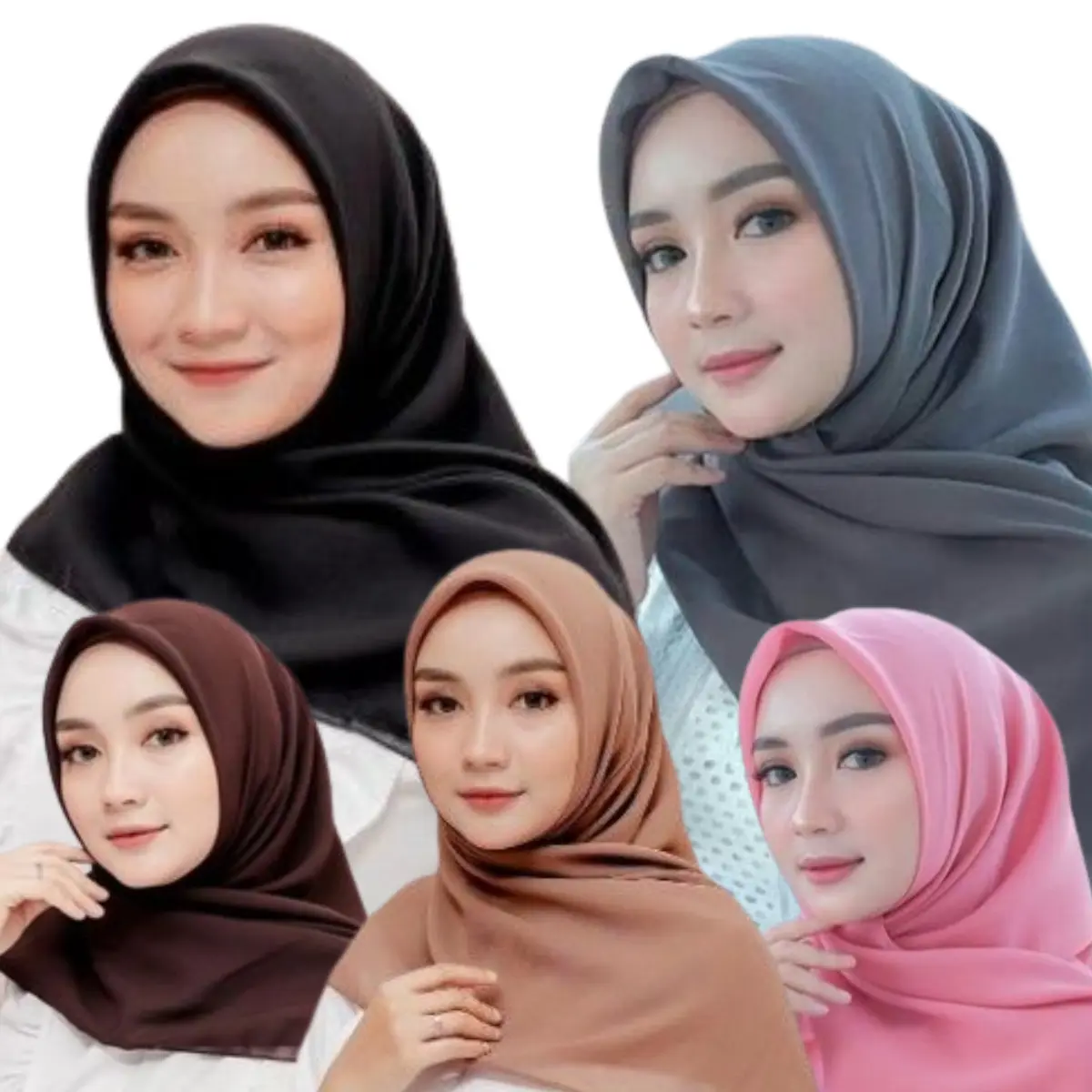 HIJAB BELLA SQUARE 113X113 BAHAN POLLYCOTTON KERUDUNG BELLA