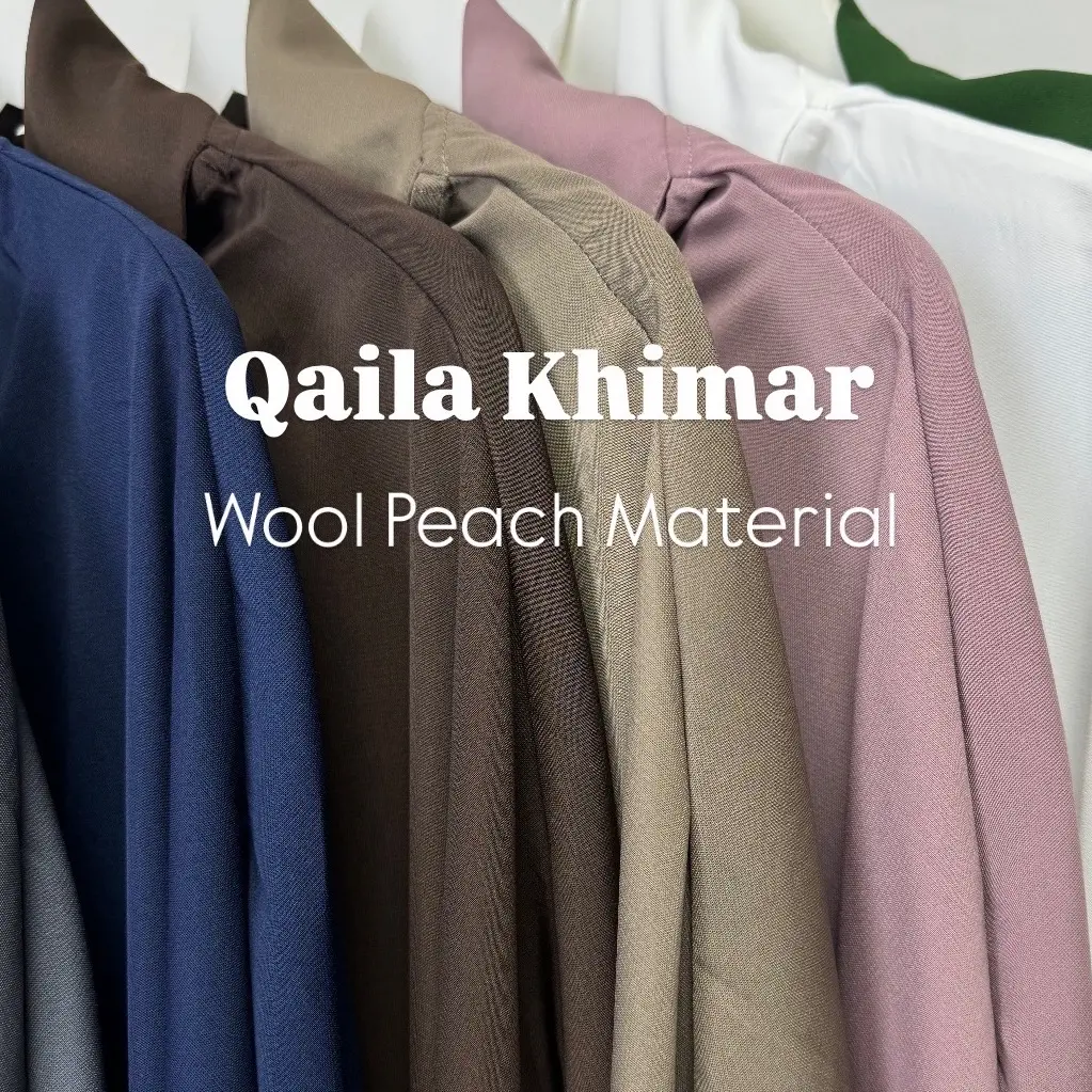 Qaila Khimar WoolPeach Material