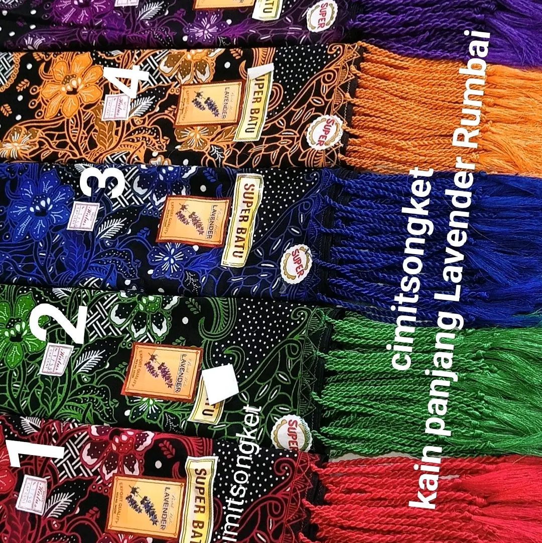 kain panjang/kain gendongan Lavender rumbai premium kualitas batik halus