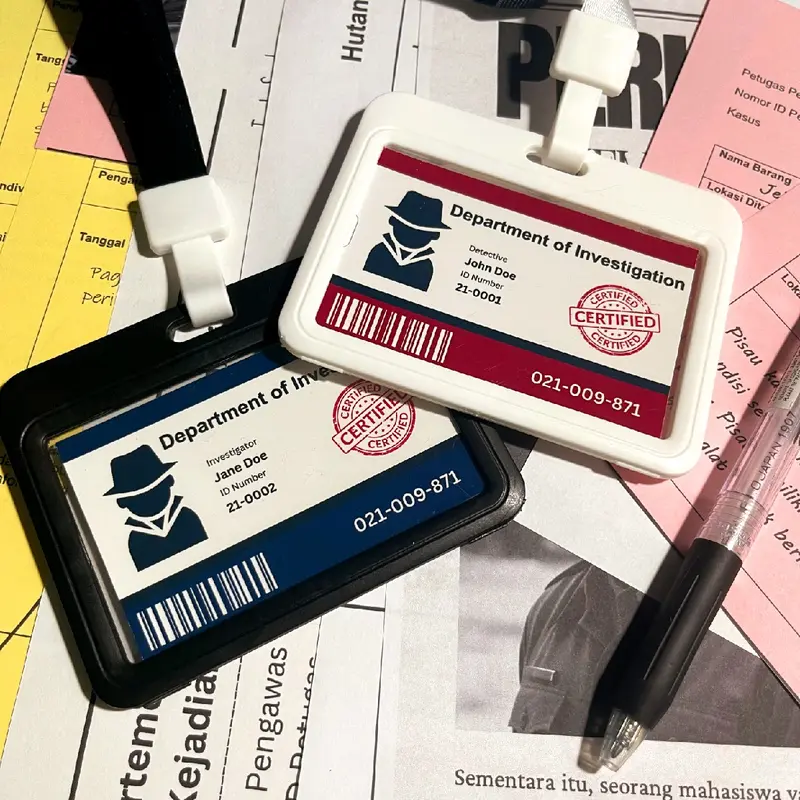 Name Tag ID Pemain "Detektif & Investigator" 3enang_Merah 0