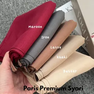 Jilbab Segi empat Paris Premium Syari 120x120 Square Nyaman Lembut Tebal