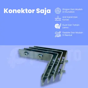 KONEKTOR FRAME LIGHTBOX ALUMINIUM KONEKTOR SAJA ISI 4PCS Ringan Mudah Digunakan Anti Karat Kuat Tahan Lama