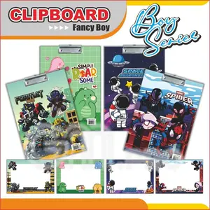 Papan Ujian Karakter / Clipboard Fancy / Stationery Kertas - Paper BOY